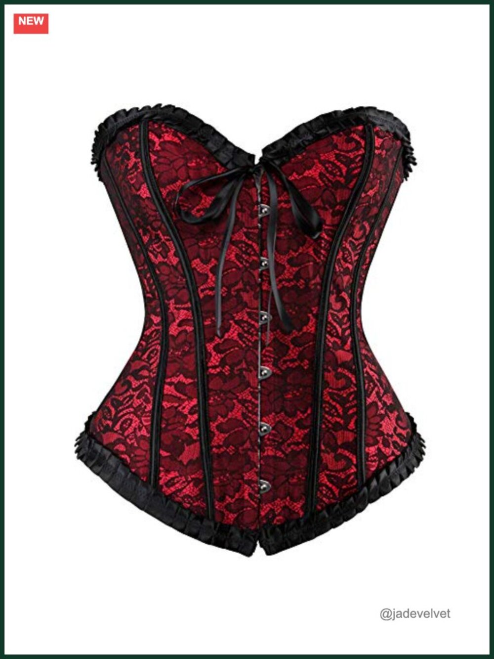 Lace Up Overbust Corset Top Floral Sweetheart Neck Hourglass Costume